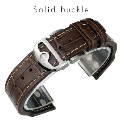 20mm 21mm 22mm Bracelet de montre pour IWC Big Pilot Spitfire TOP GUN marron noir Bracelet de montre Bracelet en cuir véritable Bracelet de montre