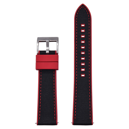 Bracelet de montre FKM en Nylon hybride de haute qualité 20mm 22mm bracelets de montre en caoutchouc fluoré en Nylon à dégagement rapide pour chaque marque montres de plongée