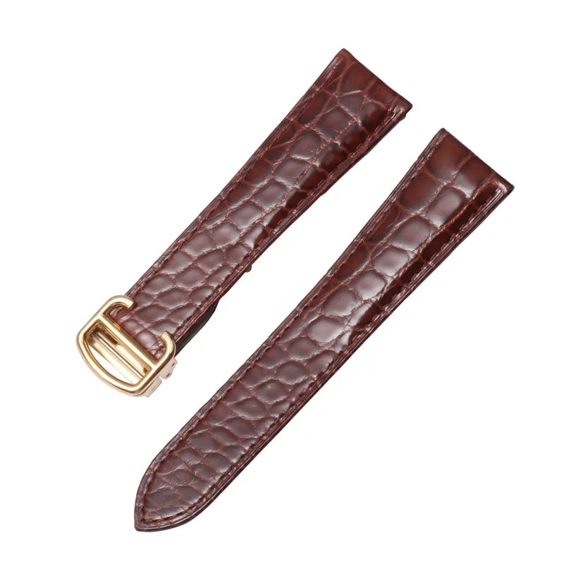 Men's and women's alligator leather bracelet, genuine leather watch strap, Cartier Solo, Precious London, black and brown, 16mm, 18mm, 20mm, 22mm, 24mm