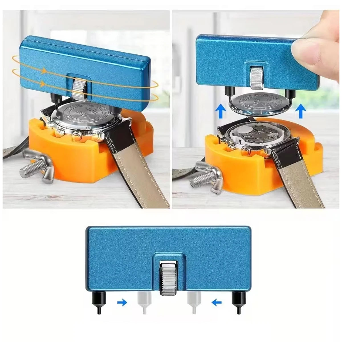 4 kits de remplacement de piles de montre professionnels, idéaux pour les horlogers et les amateurs, dissolvant de couverture arrière de montre