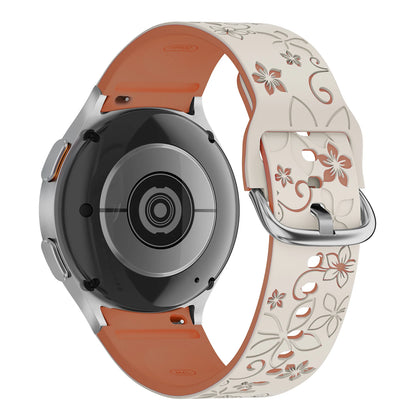 Bracelet en Silicone pour Samsung Galaxy Watch 7 6 5 4 FE/5Pro 45mm sans espaces Sport Correa gravé Galaxy Watch6 Classic 43mm 47mm