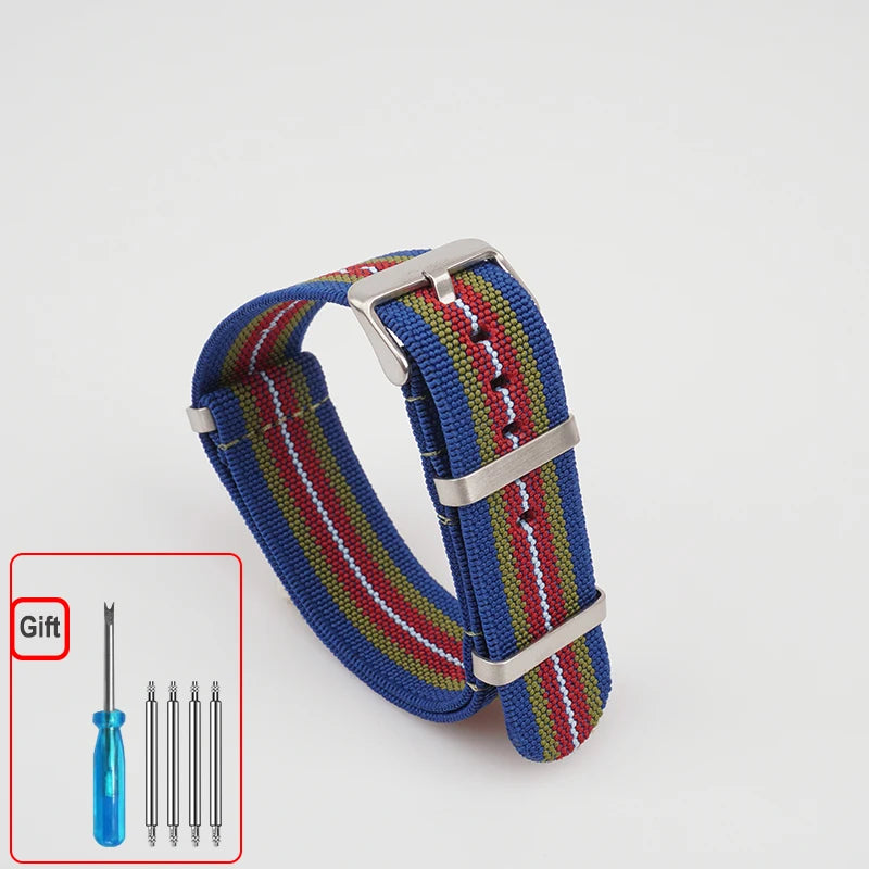 Cinturino per orologio NATO, paracadute in nylon elastico