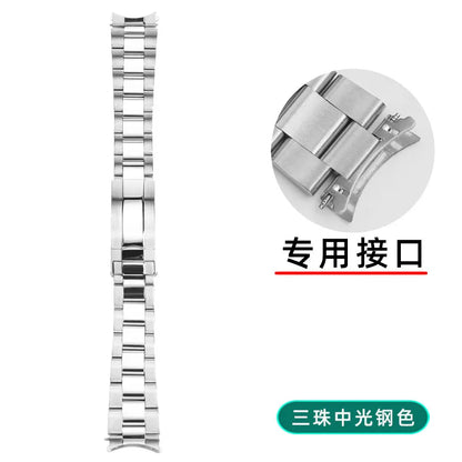 Cinturino per orologio in acciaio inossidabile da 18 mm/19 mm con estremità curve per Seiko 5. Sxns80/79/79k/77k/73 SNK381K1/391K1/357K1/361K1/385K1/393