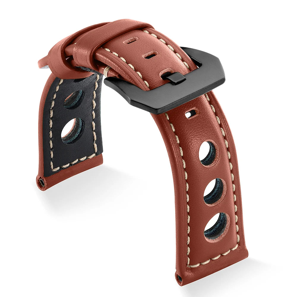Bracelets de montre en cuir véritable 20mm 22mm 24mm 26mm, noir, bleu, marron, vintage, pour femmes et hommes