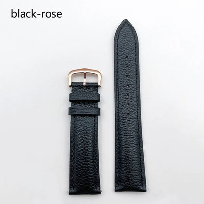 Bracelet de montre en cuir de vachette pour Cartier Tank/Solo Must Round Santos, attache rapide, durable, souple et respirant