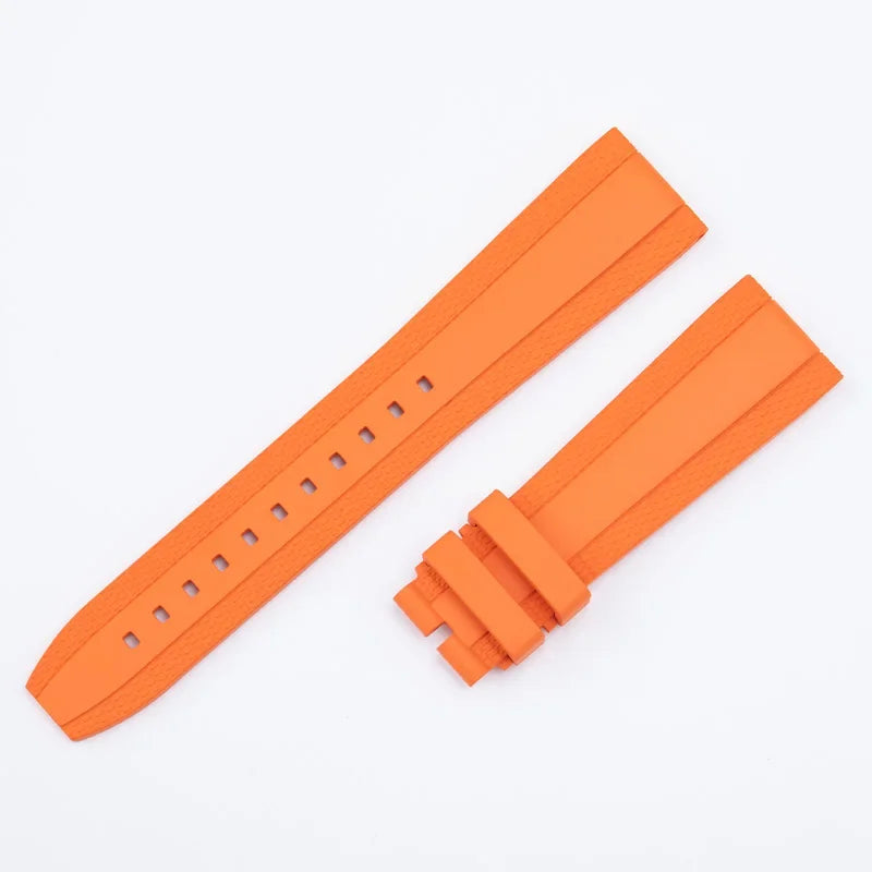 Bracelet en caoutchouc fluoré à motif tissé, 20/22mm, avec boucle de 18mm, pour bracelet de montre Breitling Superocean AVENGER Navitimer