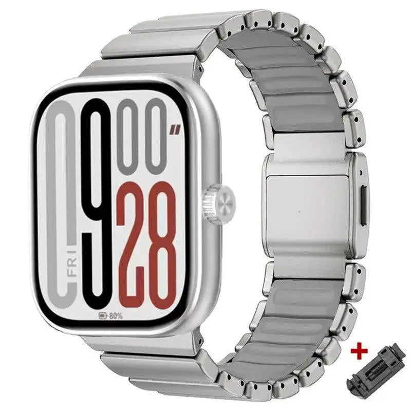 Metal Bracelet for Redmi Watch 6/5/4 3/5Acitve Lite, Alloy Magnetic Buckle Strap