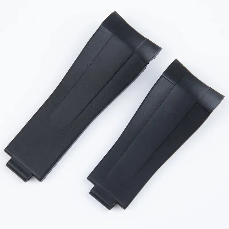 Soft FKM Fluoro Rubber Watch Strap, 20mm, for Rolex, for Submariner GMT OYSTERFLEX Daytona, with Glidelock Clasp