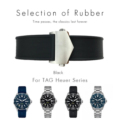 Bracelet de montre en caoutchouc et Silicone, 20mm 22mm, adapté à Tag Heuer CARRERA AQUARACER 300 500 WAY201A WAY211C, accessoires de montre de plongée