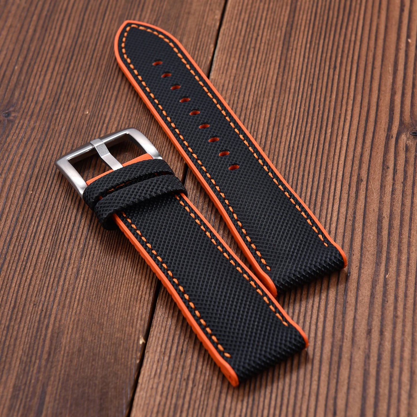 Bracelets de montre FKM en cuir hybride de qualité supérieure, 20mm 22mm, en caoutchouc fluoré FPM, étanche, unisexe pour chaque marque de montres de plongée