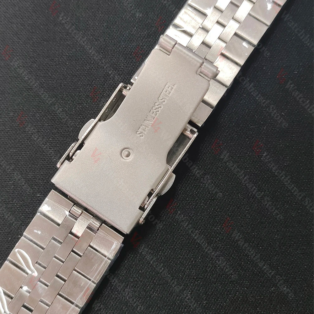 Bracelet en acier inoxydable massif pour hommes, 18mm 19mm 20mm 21mm 22mm 24mm, pour Seiko SKX pour Bracelet jubilé, extrémité incurvée, accessoires de montre
