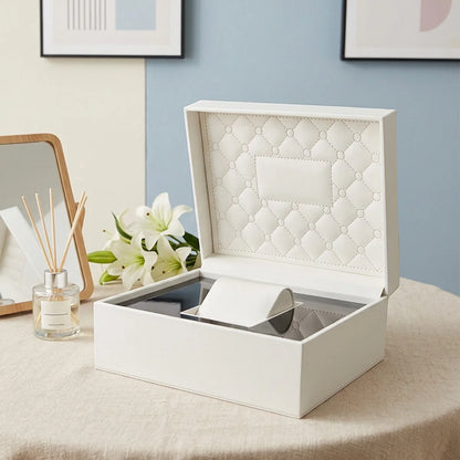 Luxury PU Leather Single Watch Storage Box, Multifunctional Travel Case with Accessories and Removable Pillow