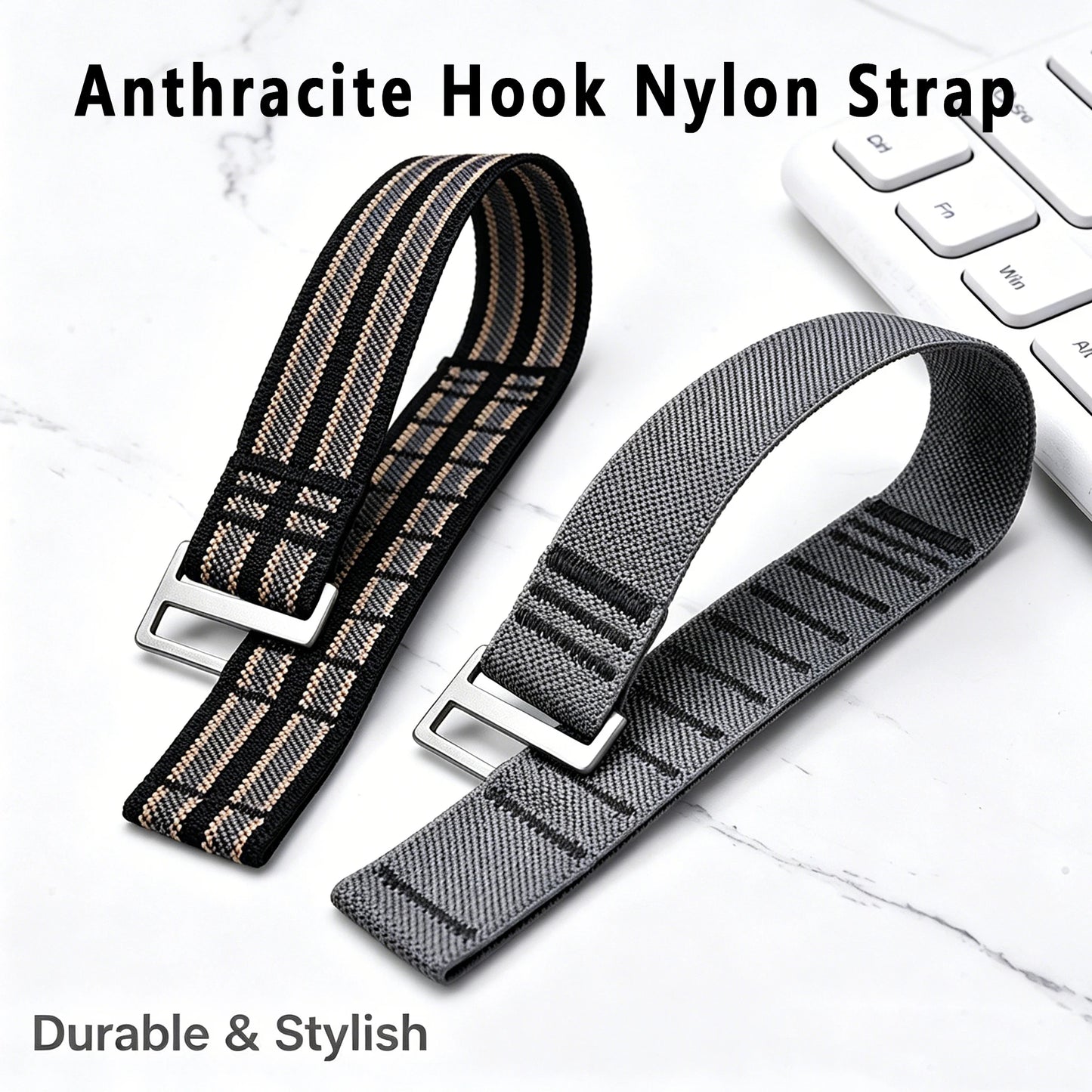 Bracelet de montre en nylon élastique Delugs Hook 20mm 22mm à boucle rapide pour hommes Seiko Omega Tudor, bracelet militaire