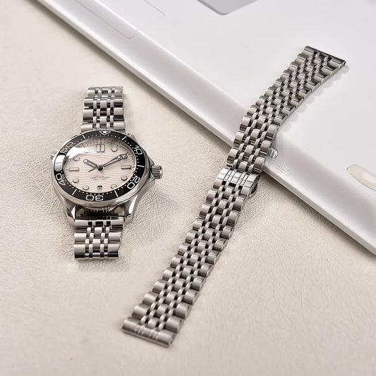 Ultra-thin Stainless Steel Watch Bracelet, 20mm 22mm, Polished Metal, Lightweight, for Men and Women, Replacement Straps for Wristwatch