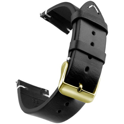 Bracelet de montre en cuir véritable de cire, bracelets de montre à dégagement rapide 18mm/19mm/20mm/21mm/22mm/24m, pour Samsung, Seiko, Oris, montre citoyen