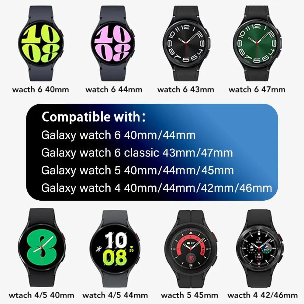 Bracelet sans espaces pour Samsung Galaxy Watch 6 4 classic/5 pro 47mm 43mm 44mm 40mm bracelet tressé magnétique Galaxy watch6 watch4