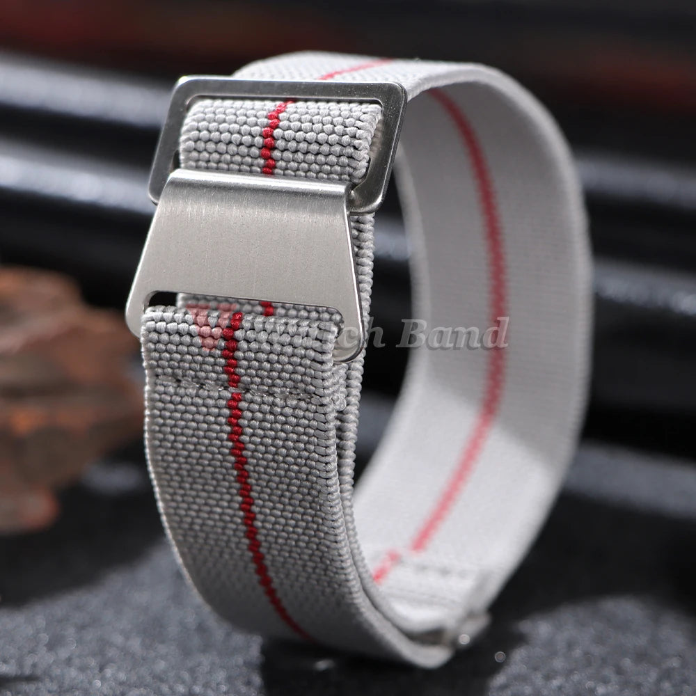 Bracelet de montre tressé en Nylon, 18/20/22mm, élastique, troupes françaises, sac de Parachute, Bracelet de Sport universel pour hommes et femmes