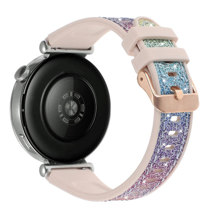 Cinturino in silicone glitterato da 18mm per Huawei Watch GT6/5/4, compatibile con 41mm, cinturino casual da donna, delicato sulla pelle, comodo e traspirante
