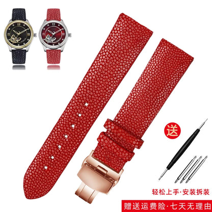 Bracelet de montre en peau de poisson perle pour Huawei TISSOT Omega Mido Tudor bracelet de montre en cuir Manta Ray pour hommes et femmes 20mm 22mm