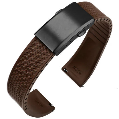 Bracelet montre Racing / Aviateur en caoutchouc Premium - Rapide, Boucle Déployante - A Découper