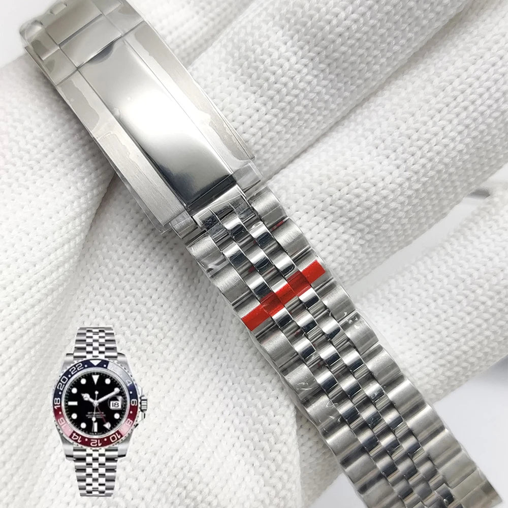 Cinturino per orologio Jubilee per Rolex Sub GMT Yacht Daytona, 20 mm, da uomo, catena di lusso, parti Mod, accessori per orologi di ricambio