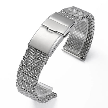 Bracelet de montre en acier inoxydable tissé milanais de haute qualité, 22mm, adapté à Breitling Superocean, argent, hommes et femmes, Bracelets en métal massif