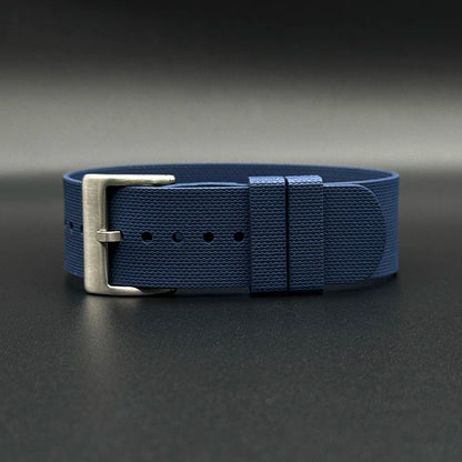 Bracelet de Montre Nato Caoutchouc Siliconé Boucle Brossé - 24,5cm