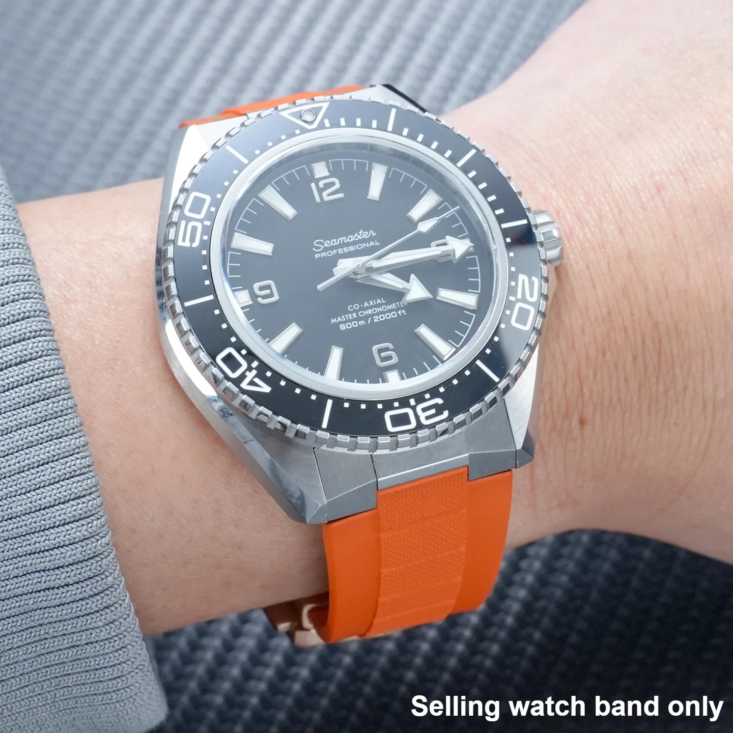 Cinturino in gomma fluoro per Omega Seamaster Planet Ocean 600M 217.32.42,217.30, cinturino per orologio subacqueo, ricambio cinturino in gomma FKM, 21mm