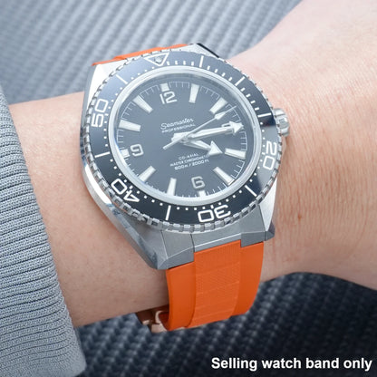 Cinturino in gomma fluoro per Omega Seamaster Planet Ocean 600M 217.32.42,217.30, cinturino per orologio subacqueo, ricambio cinturino in gomma FKM, 21mm