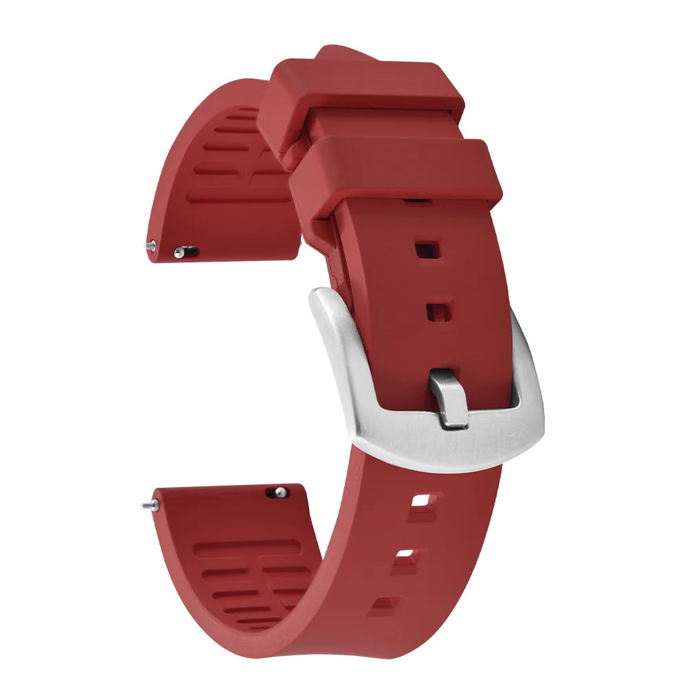 18/19/20/21/22/23/24mm FKM Rubber Watch Strap Diving Sports Quick Release Rubber Bracelet for Tissot/Seiko/Omega Watch Band