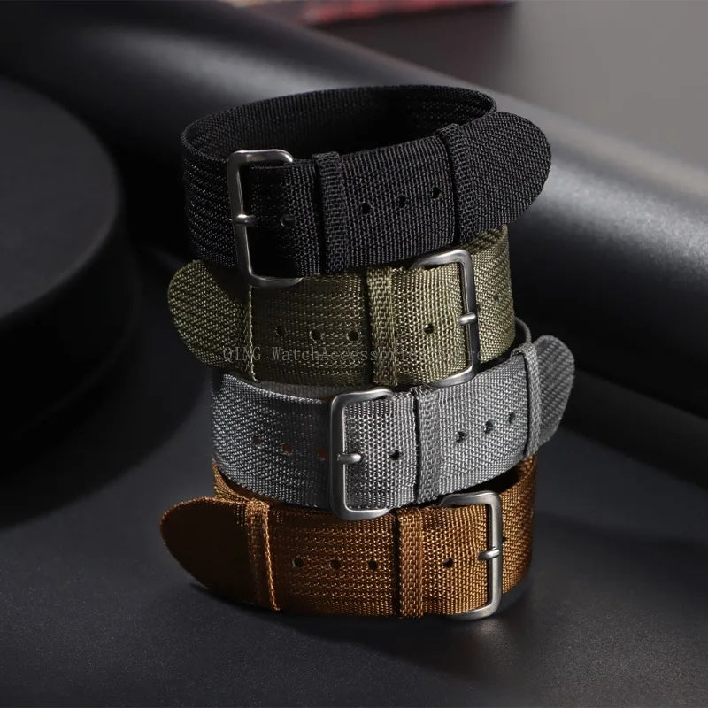 For Samsung Galaxy Watch 42/46mm Universal Nylon Watch Bands for Men and Women, New Ribbed Nylon Watch Band Accessory