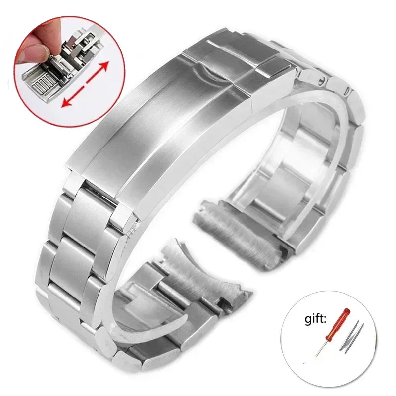 Watch band for Rolex Submariner Daytona, Yacht-Master Gstuff, foetal locking clasp, 904 steel watch band, watch straps, 20mm, 21mm