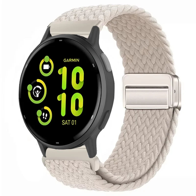 Bracelet magnétique en Nylon, 20mm 22mm, pour Garmin Forerunner 970 570 165 55 965 265/Venu 3, Bracelet de sport Garmin Active 6 5 Correa