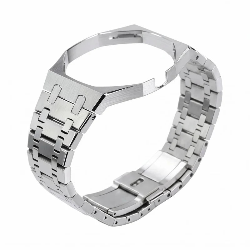 Kit de modification de bracelet en silicone et boîtier de montre en acier inoxydable pour Swatch X AP Royal Pop Pocket Changer, accessoires personnalisés pour montre