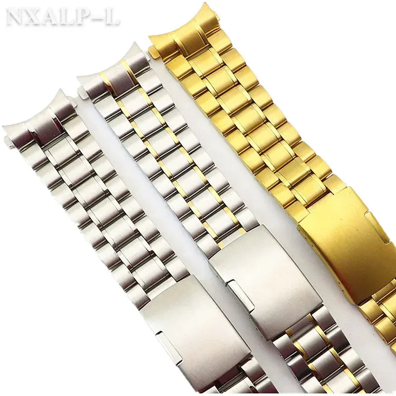 Bracelet de montre Arc en acier inoxydable pour Bracelet Omega Seamaster pour Seiko SKX007/009 Bracelet universel en métal massif 14/16/18/20/22/24mm