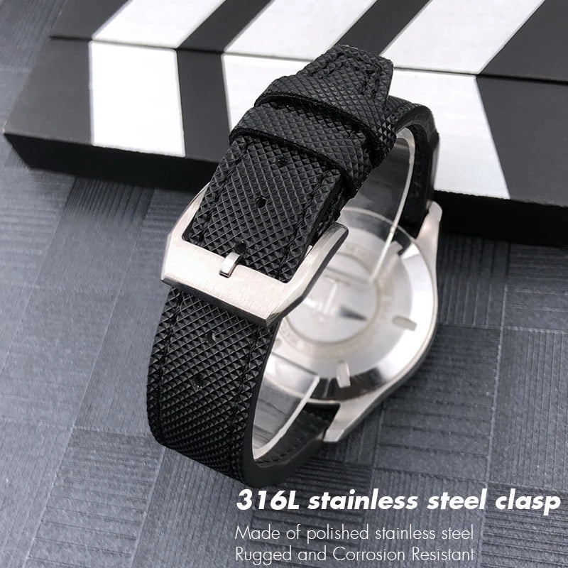 Bracelet de montre en cuir de veau pour homme, bracelet de montre en nylon, bleu, adapté pour Portofino IWC, TOP GUN, Big Pilot SPITFIRE Mark 18, 20mm, 21mm, nouveau