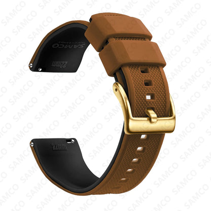 Bracelet de montre en Silicone de qualité supérieure, 18mm 20mm 22mm, à dégagement rapide, en caoutchouc, de remplacement