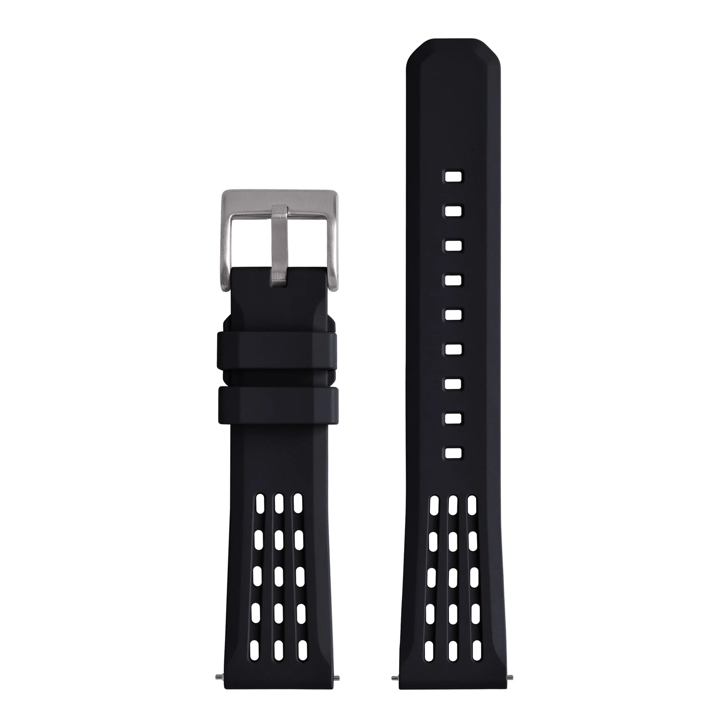 Bracelet de montre en caoutchouc fluoré à dégagement rapide, structure poreuse de qualité supérieure, bracelet de montre de remplacement, 20mm, 22mm, FPM, FKM