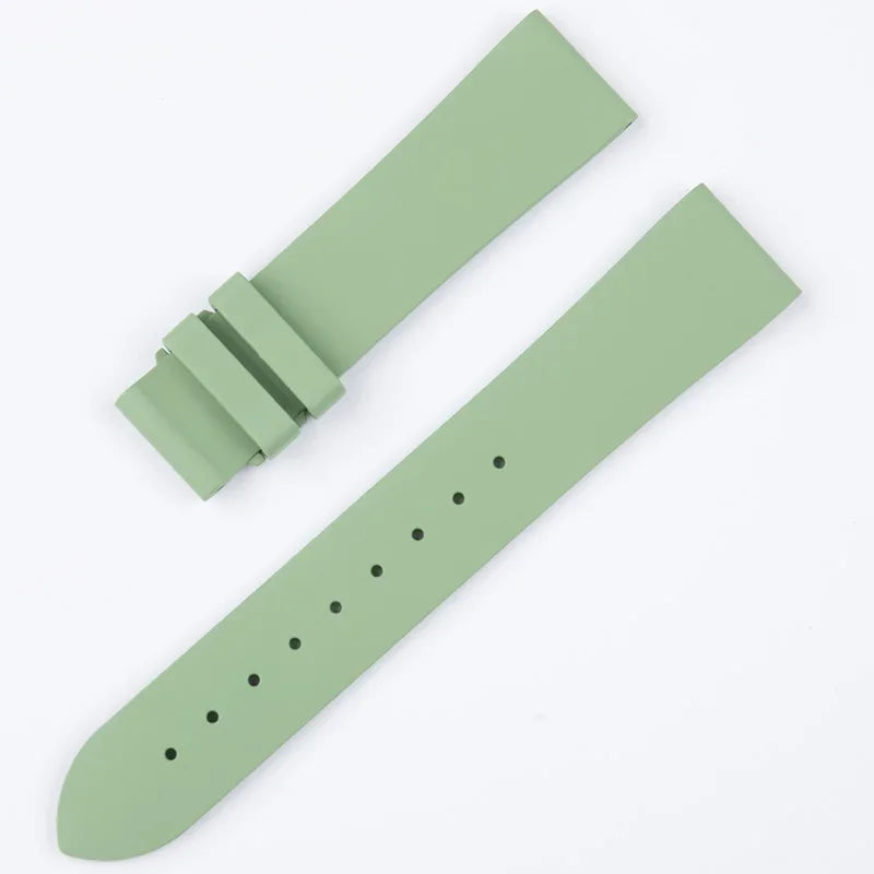 Cinturini per orologi universali in gomma fluorurata FKM di alta qualità, estremità piatte, 14/15/16/17/18 mm, per donne e bambini, compatibili Omega, Tissot, Longines.