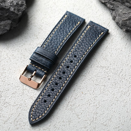 Cinturino in vera pelle italiana MBOX fatto a mano, cinturino da uomo in vera pelle marrone nera morbida non laminata da 18 20 22MM, cinturino per orologio in stile retrò