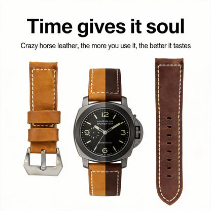 Bracelet de montre en cuir véritable pour Panerai, Compatible avec la série Radiomir Luminor 22/24/24MM