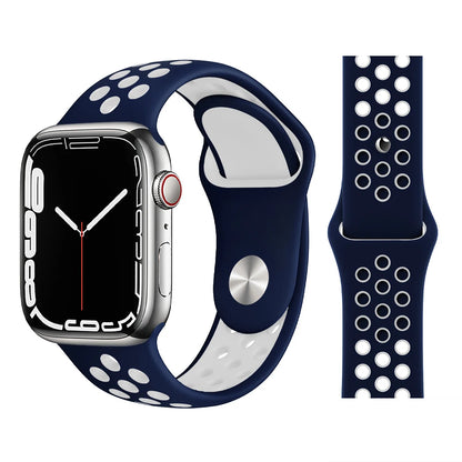 Bracelet en Silicone pour bracelets de montre Apple 46mm 44mm 45mm 40mm 41mm 42mm, Bracelet de Sport Correa iWatch série 11 10 9 SE 8 7 6 5
