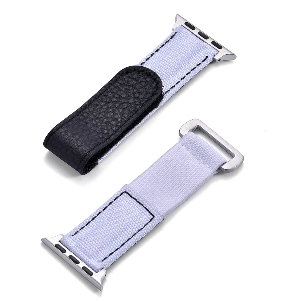 Cinturino Solo Loop in nylon intrecciato per Apple Watch 45mm Ultra 2 49mm 38mm 44mm 40 41mm 42mm, cinturino in pelle per serie 10 9 8 7 5 SE
