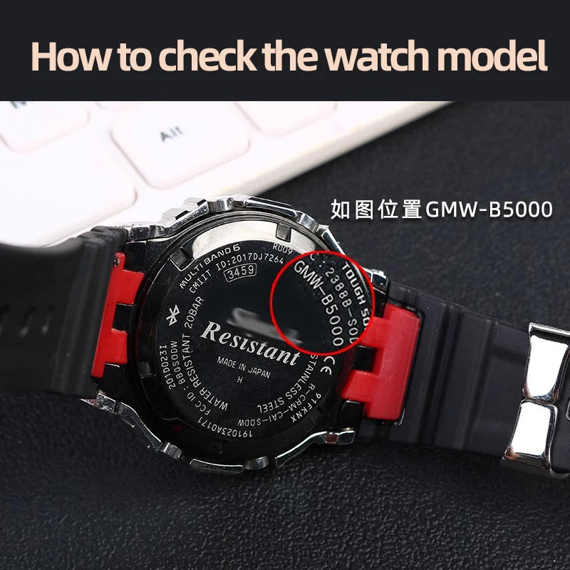 Adattatore in acciaio inossidabile da 22 mm, accessori per orologi CASIO G-SHOCK GMW-B5000 GM-B2100 MRG-B5000, connettore per la modifica del cinturino.