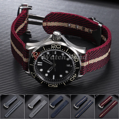 Cinturino per orologio in Nylon da 20 mm, sportivo, per Rolex, Tissot, Tudor, Seiko, cinturino di ricambio, Bracciali morbidi