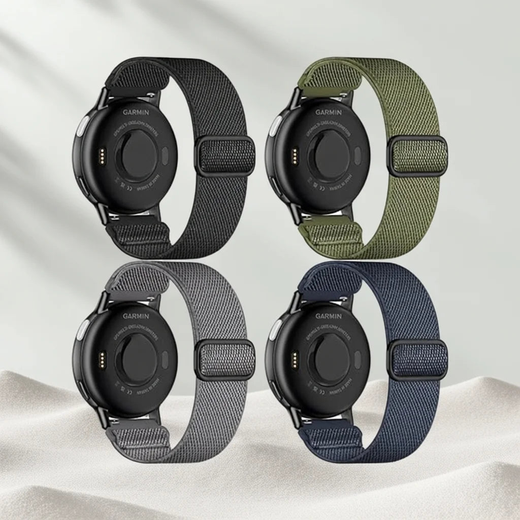 Cinturino elastico per Samsung Watch7 6 5 4, cinturino in Nylon per Garmin Vivoactive4s/Forerunner245/Garmin Venu 3/Huawei WatchGT 6 5 4 3