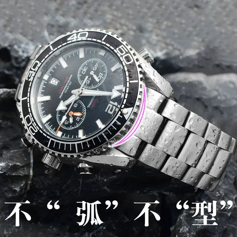 Cinturino per orologio in acciaio inossidabile argentato, 18 mm, 20 mm, 22 mm, qualità SION L, per JEAN seam84magazines edmaster planet ocean