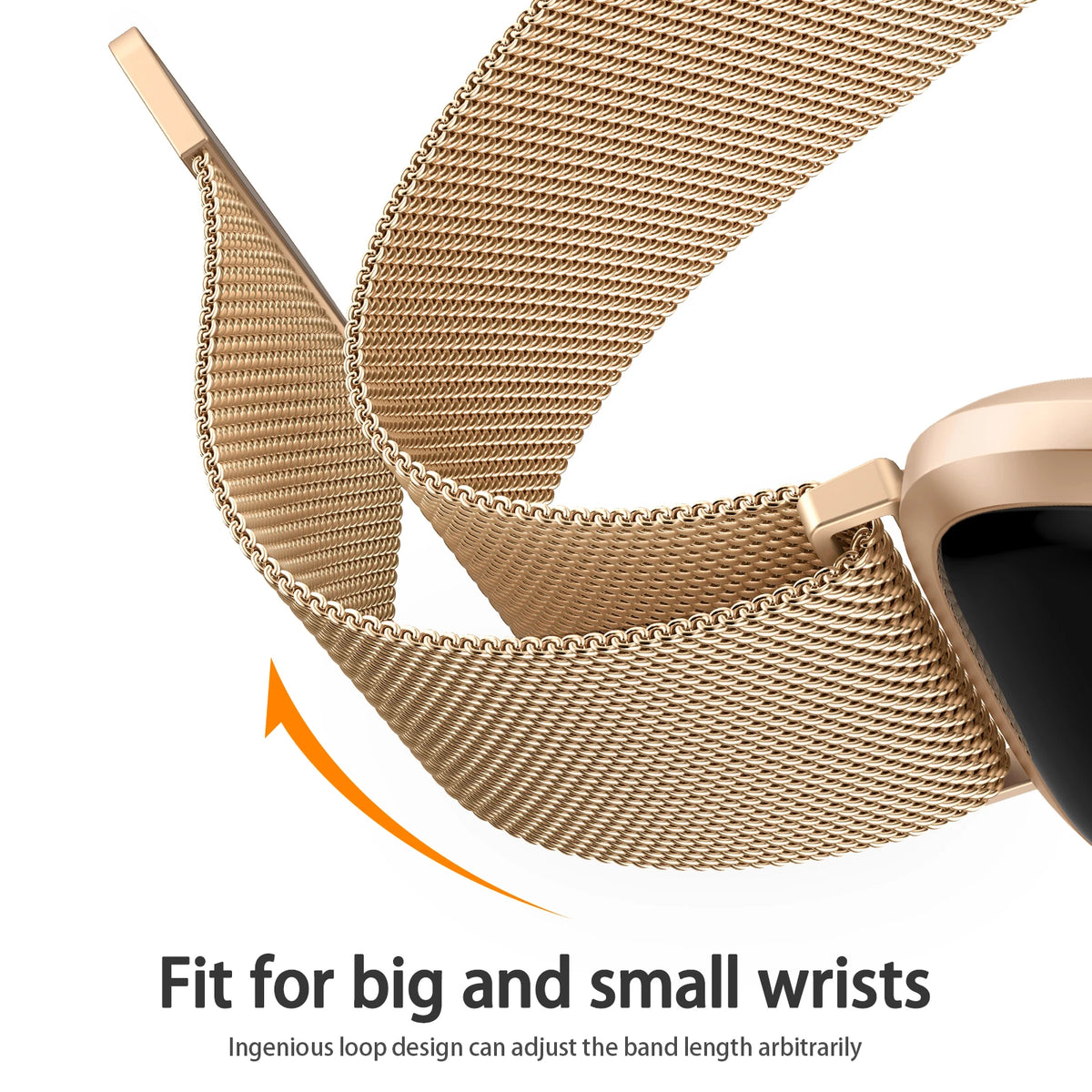 Bracelet magnétique en métal pour Fitbit Versa 1/Versa 2/versa 3/Versa 4, Bracelet pour Fitbit Versa Lite/Sense 2