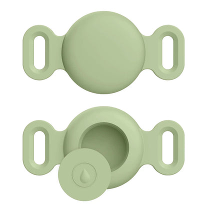 Coque en silicone souple avec porte-clés pour Apple Airtag, collier de chien et de chat, housse de protection anti-rayures pour étiquettes d'air, sacs à dos de bagages