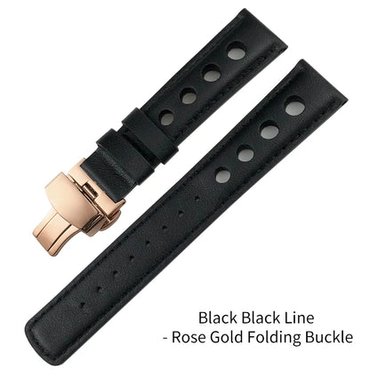 Bracelet de montre en cuir véritable pour hommes, 20mm, boucle papillon, pour Tissot T91 Racing Sports 1853 PRS516 T044